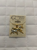 Gold / Silver Mare and Foal Necklace