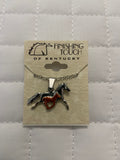 Silver / Copper Mare and Foal Necklace
