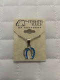 Silver / Sapphire Double Horseshoe Necklace