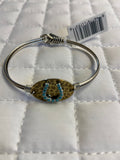 Kids Wire Bangle Horseshoe w Turquoise Bracelet