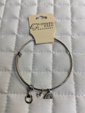 Silver Snaffle Bit Bangle Bracelet