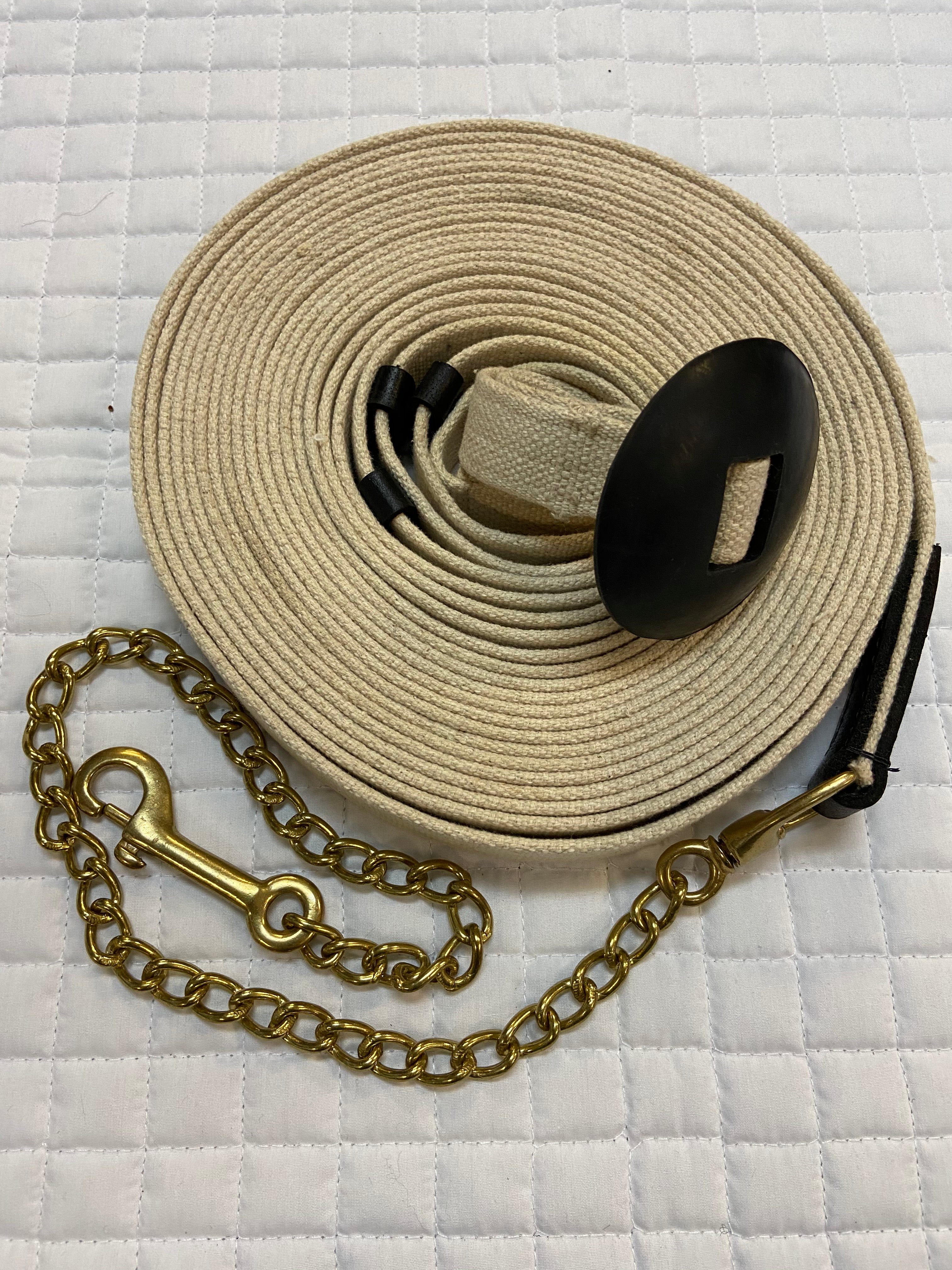 35 ft Cotton Lunge Line with Chain