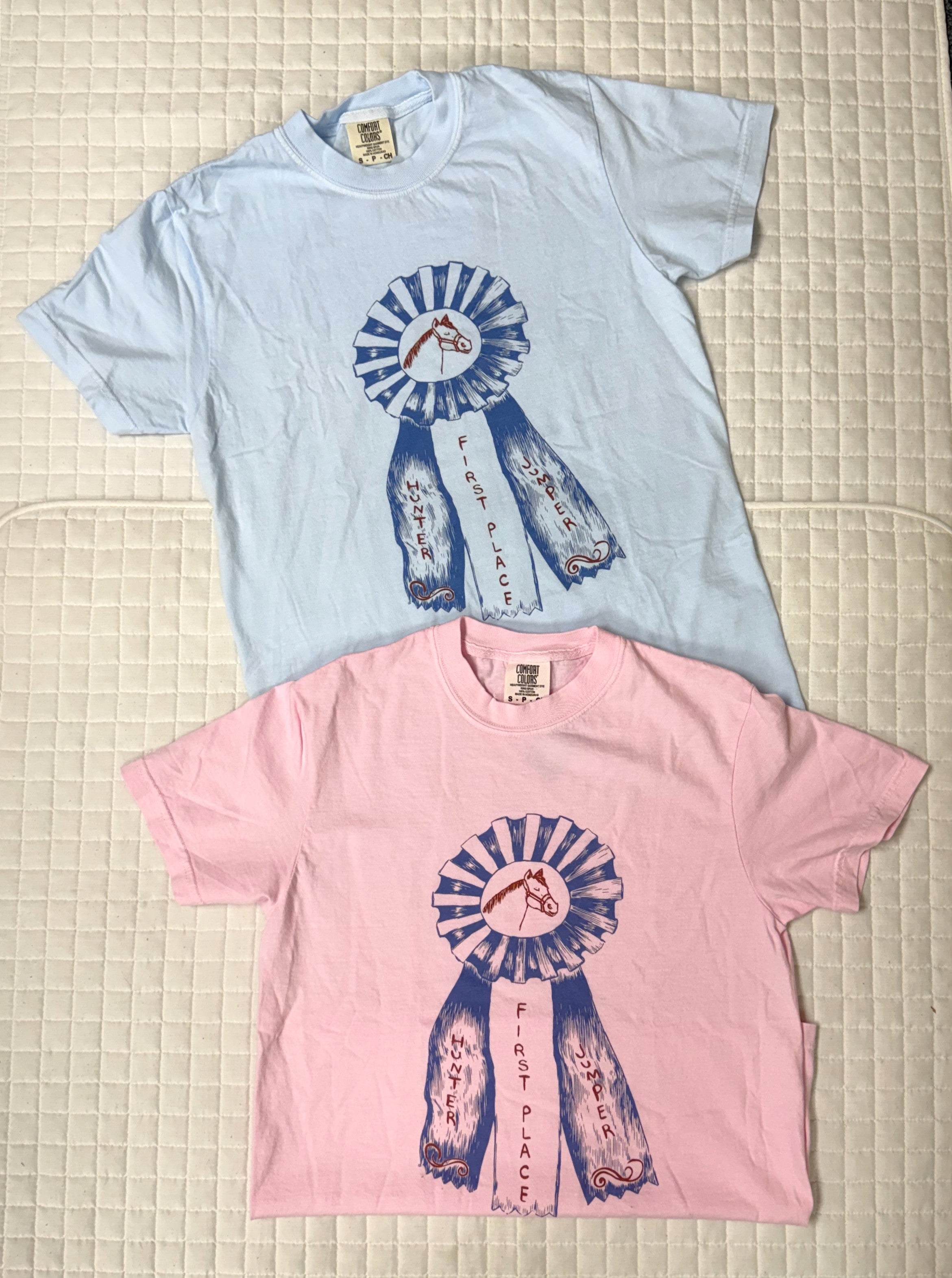 Ladies Blue Ribbon Tee Shirts