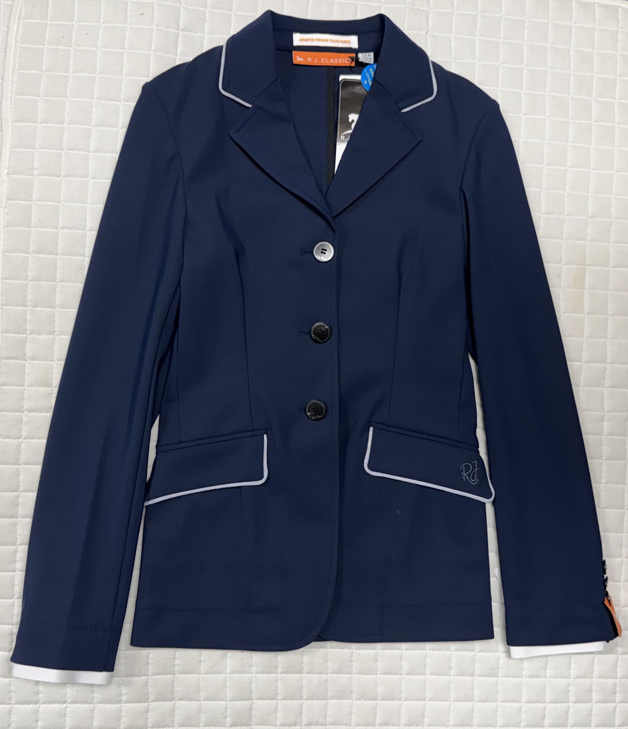 Ladies RJ Classics Monterey Navy w Silver Piping Show Jacket