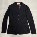 Ladies RJ Classics Monterey Black w Burgundy Piping Show Jacket
