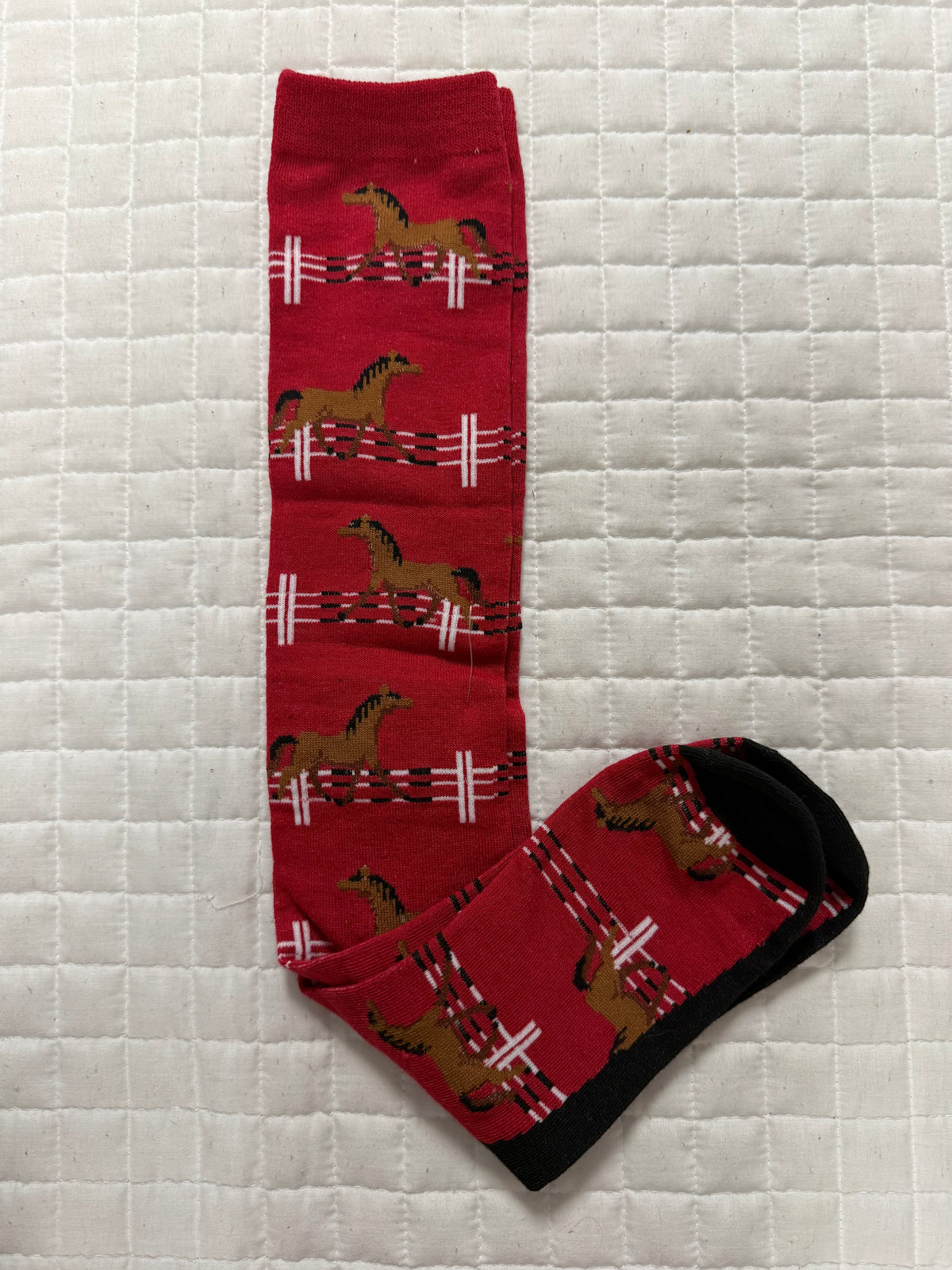 Ladies Fun Cotton Horse Socks