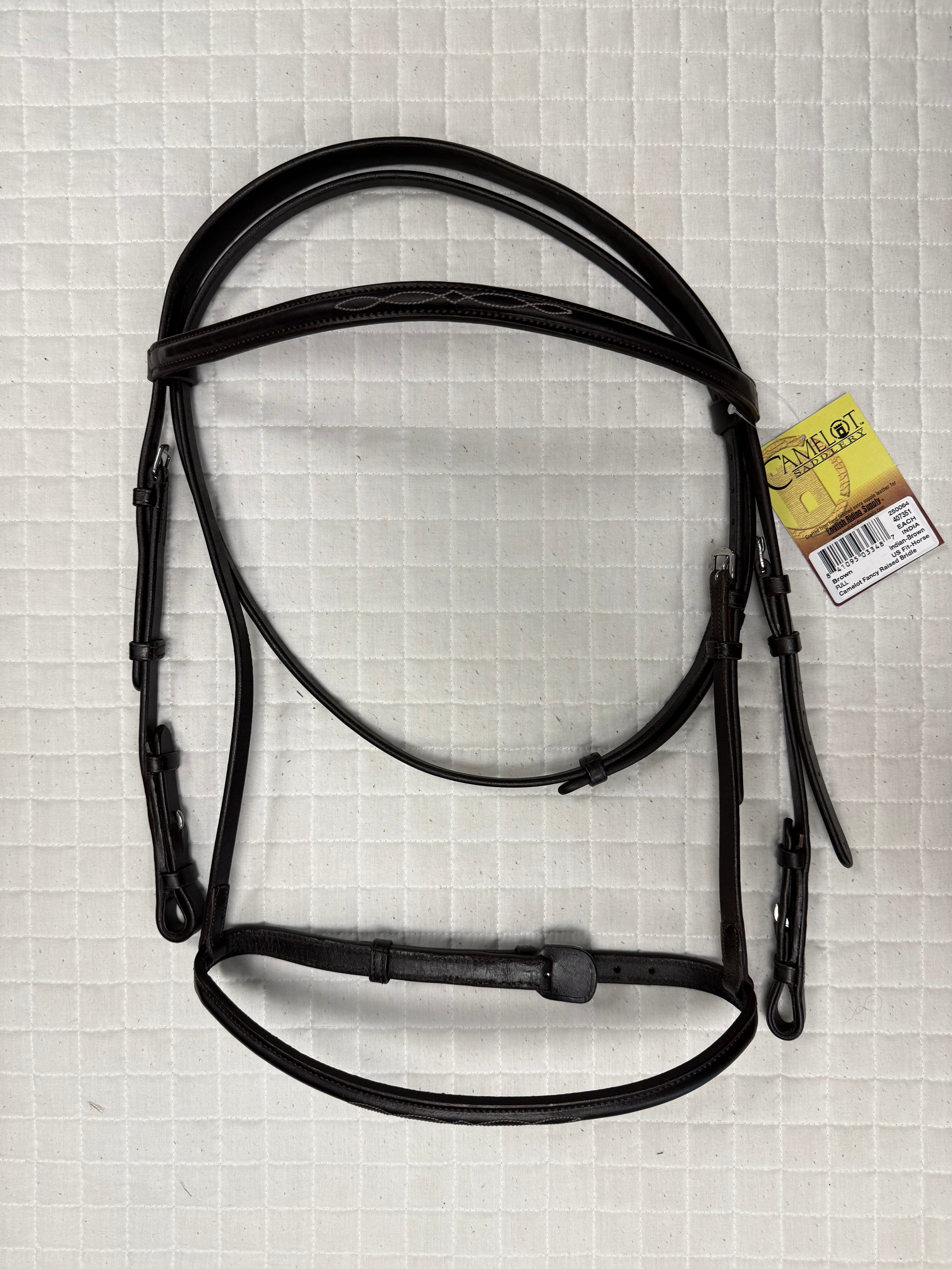 CAMELOT™ Raised Fancy Stitch Snaffle Bridle