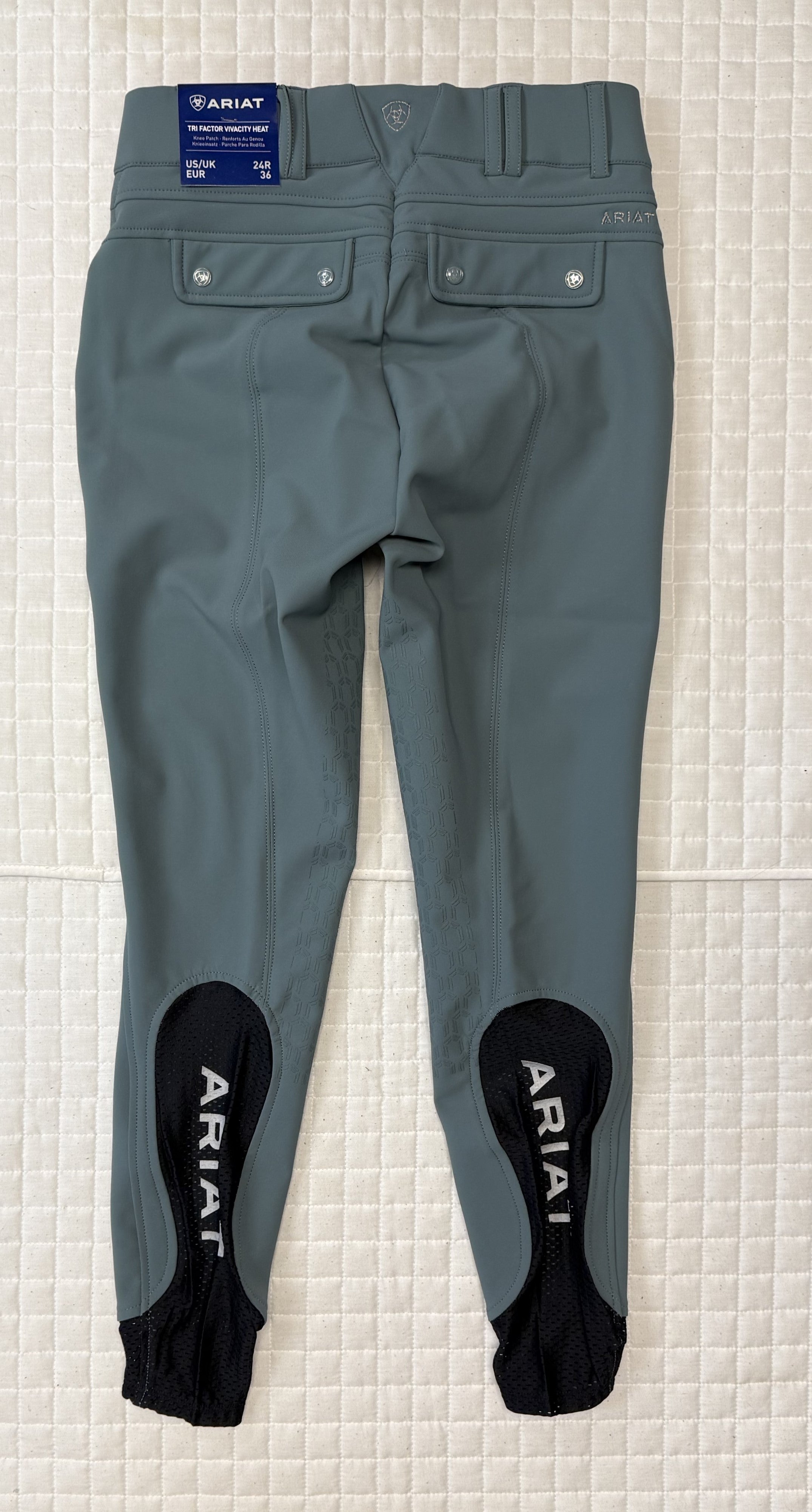Ladies Ariat Tri Factor Vivacity Heat Half Grip Breeches