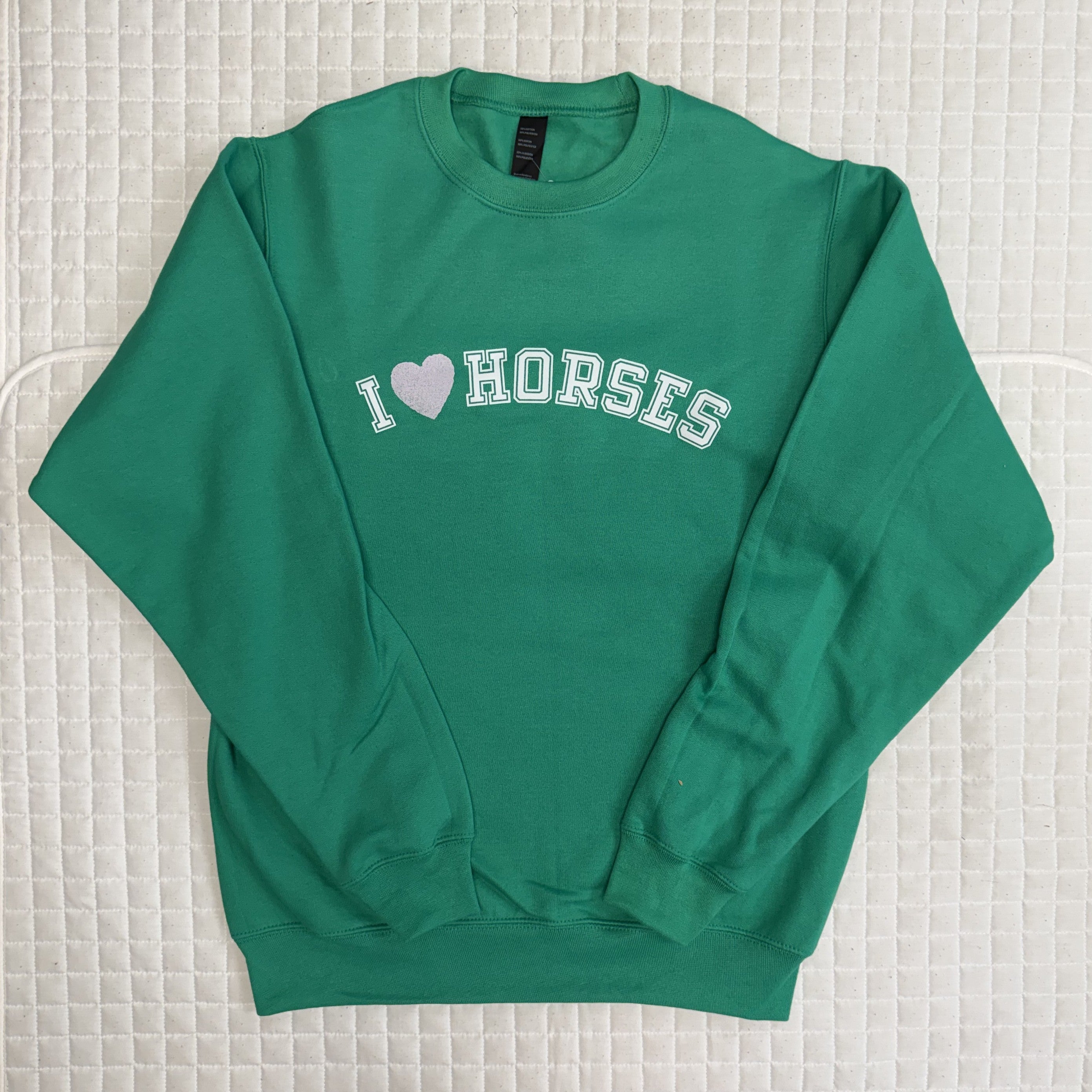Adult I Love Horses Crewneck Sweatshirt