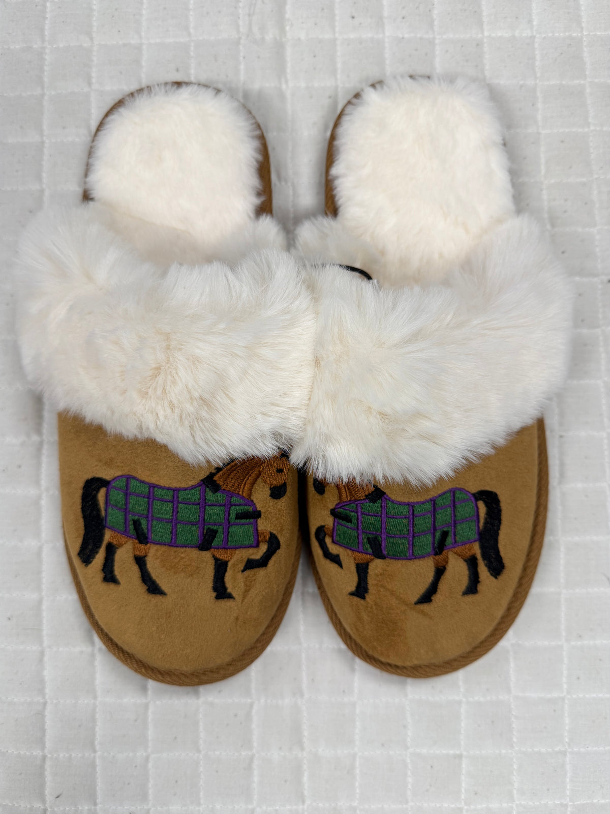 Faux Fur Suede Slippers