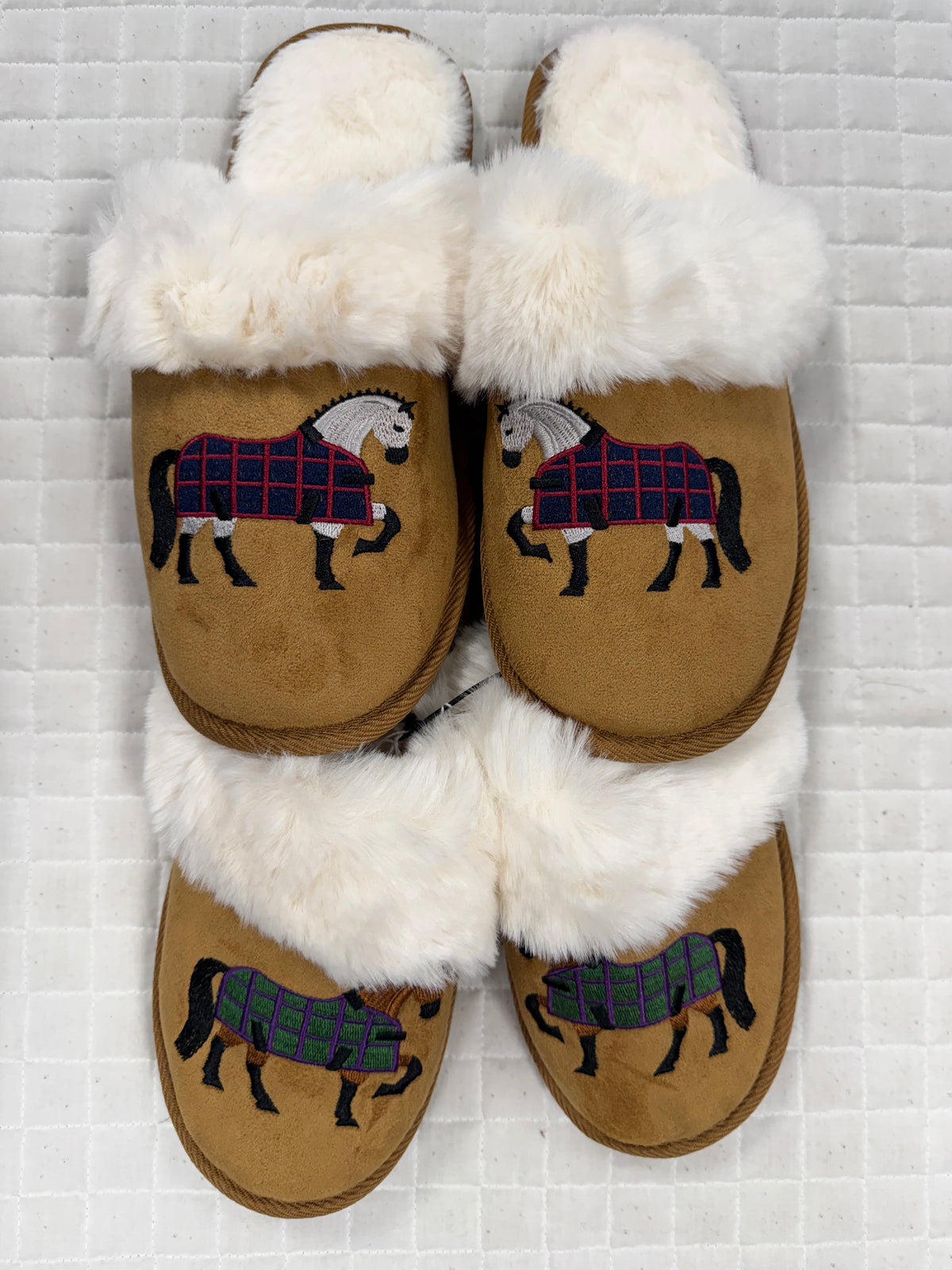 Faux Fur Suede Slippers