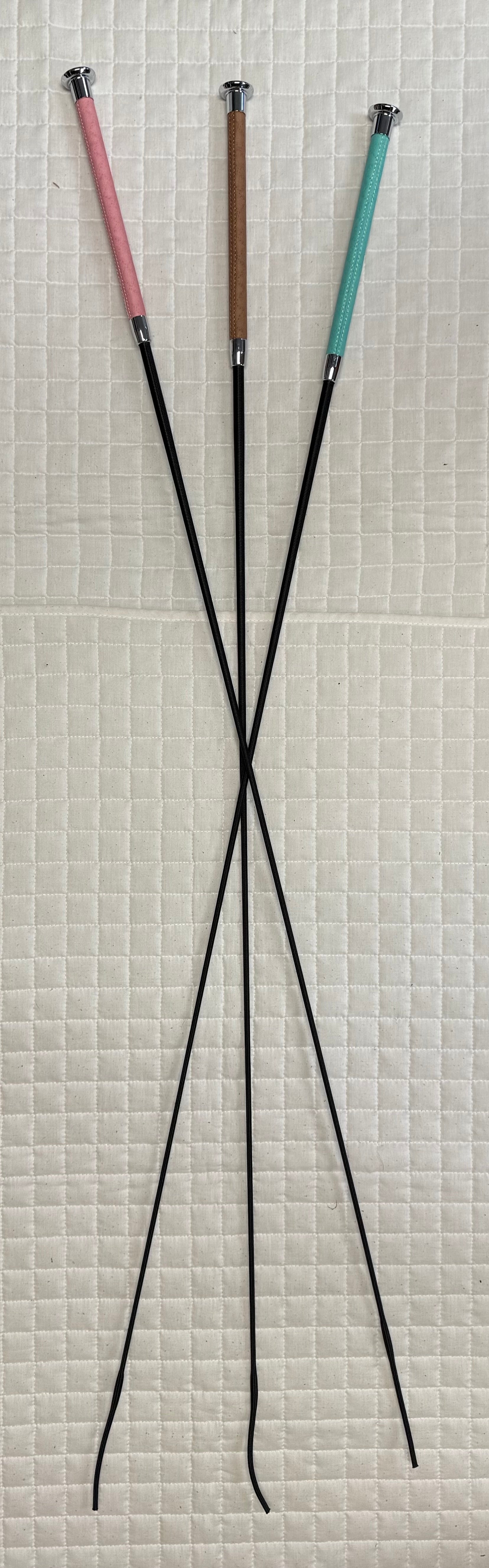 Dublin Fancy Stitch Leather Dressage Whip 43"