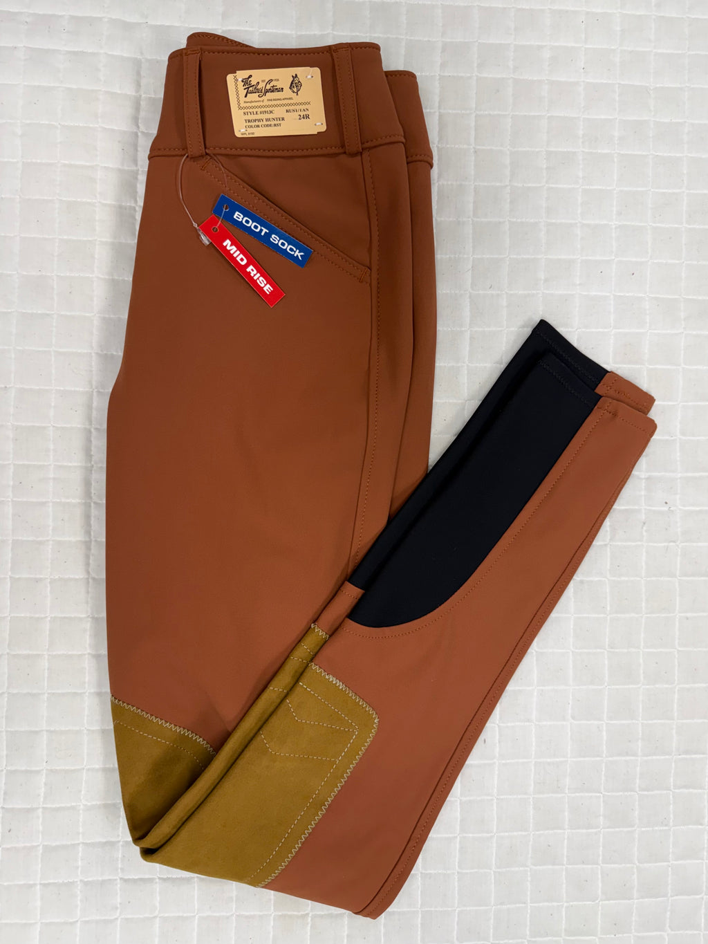 Ladies Tailored Sportsman Breeches Tech Light Mid Rise Rust