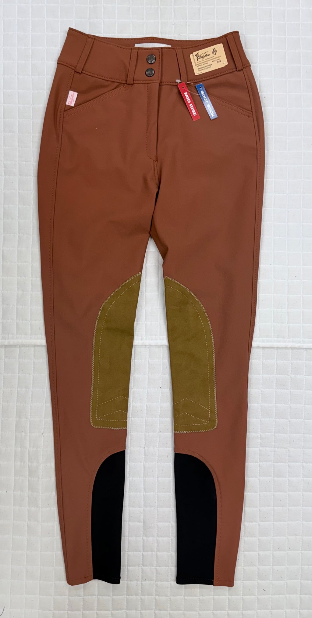 Ladies Tailored Sportsman Breeches Tech Light Mid Rise Rust