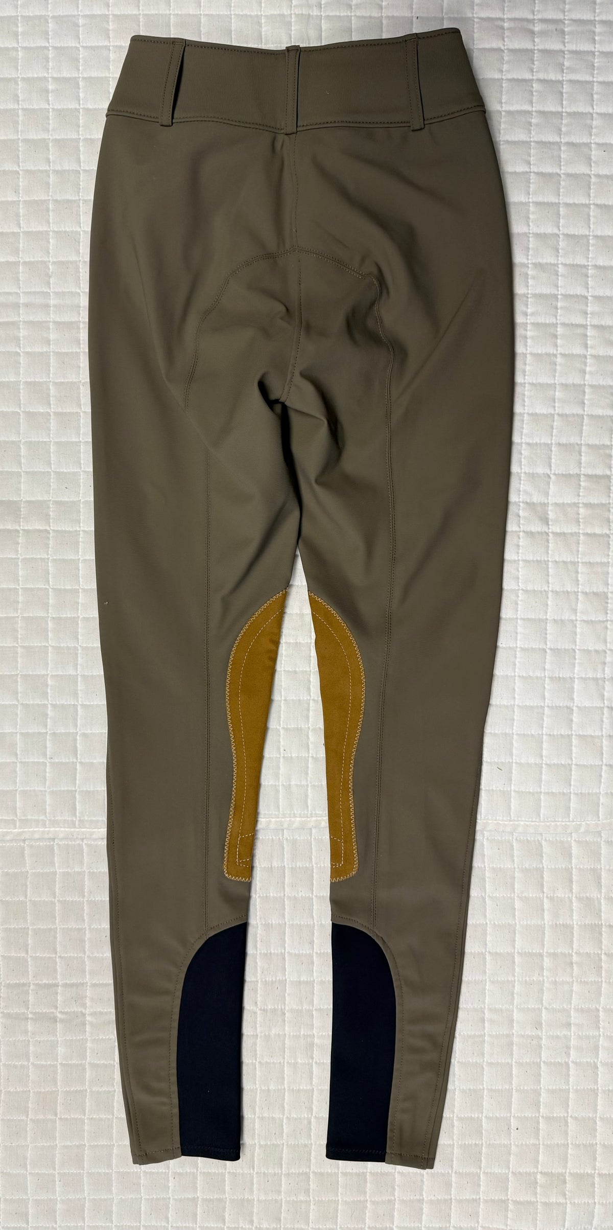 Ladies Tailored Sportsman Breeches Tech Light Mid Rise Dark Moss