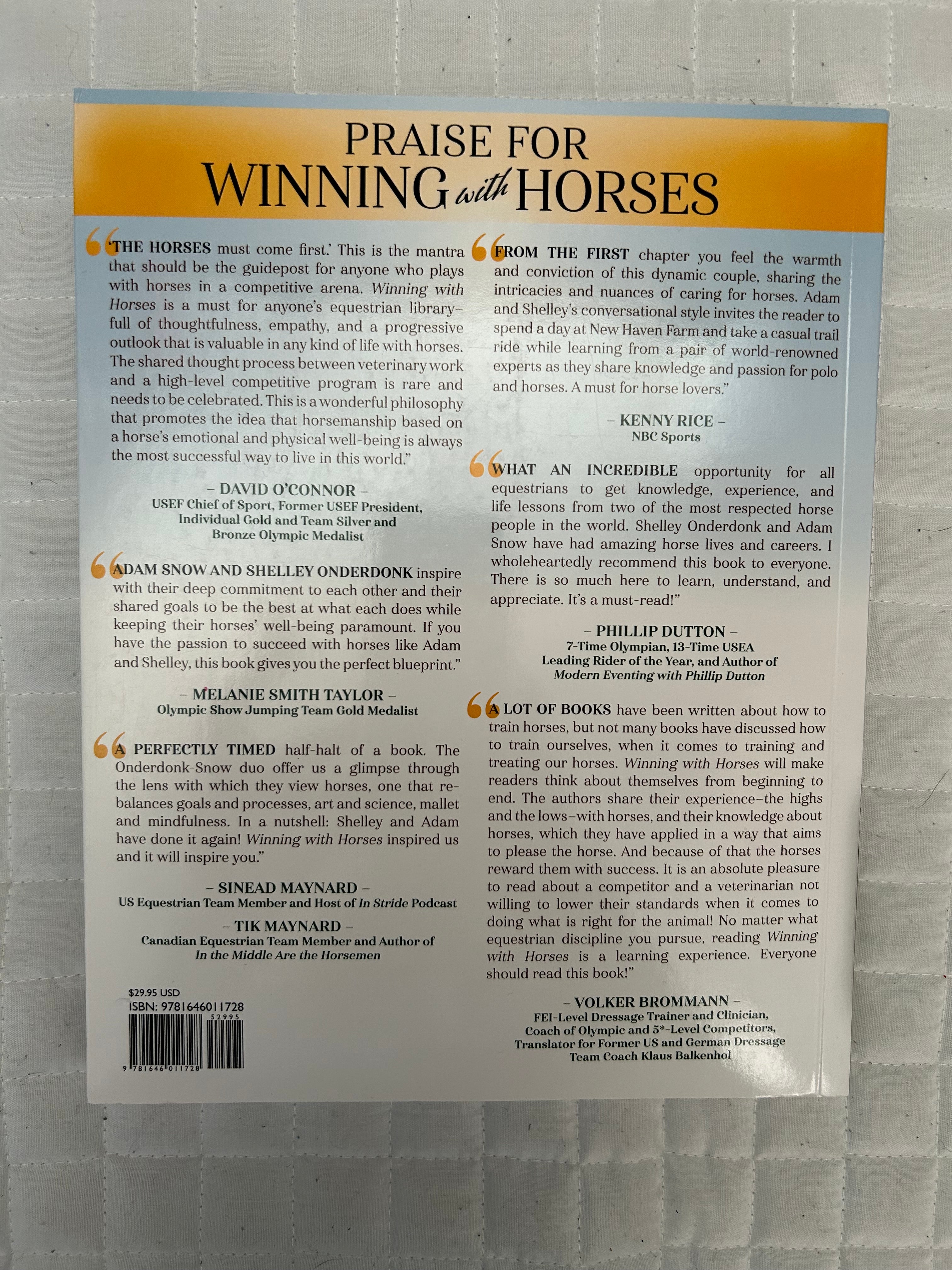 Winning With Horses Book