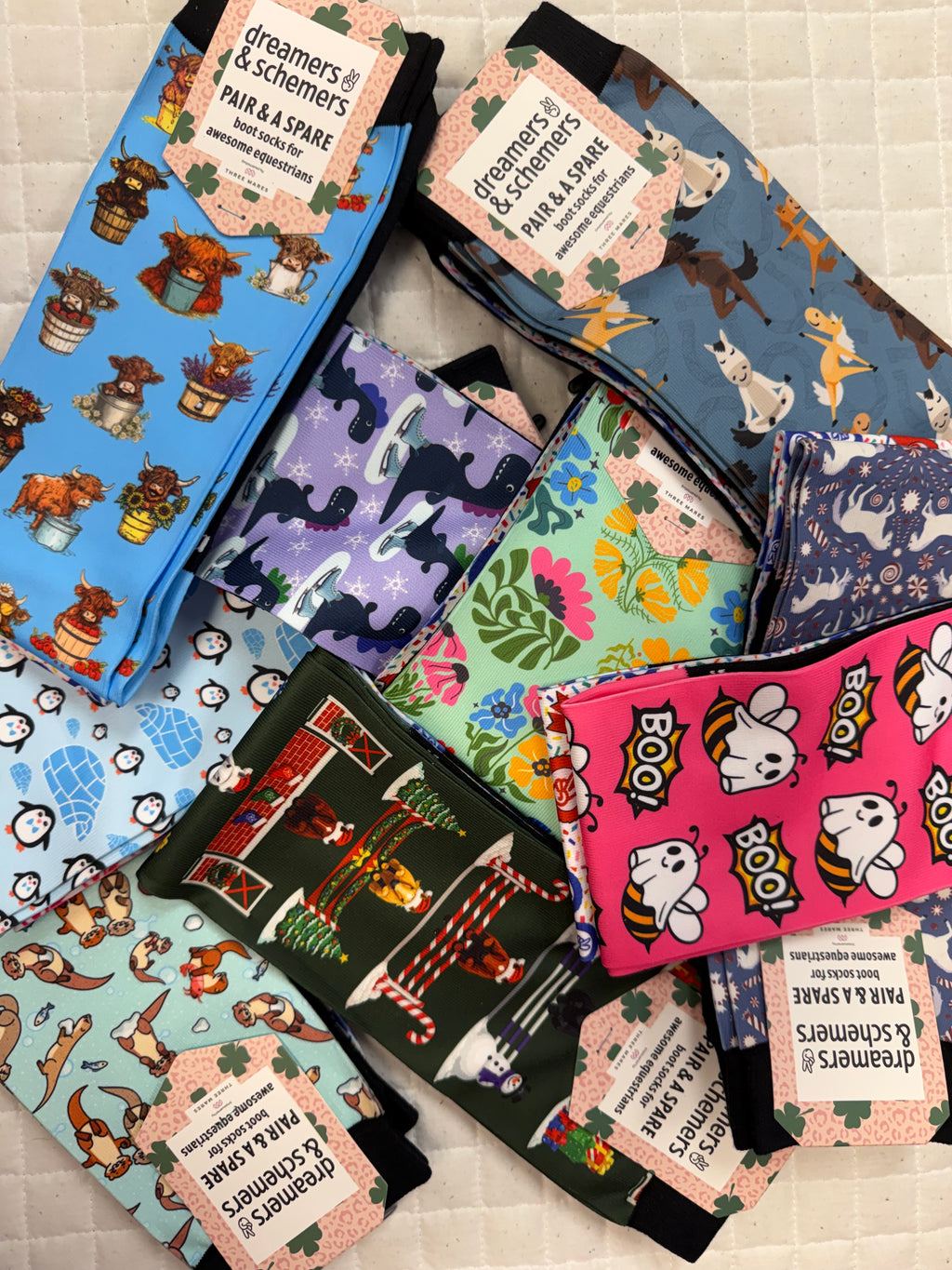 Dreamers & Schemers Pair & A Spare Boot Socks Group 7