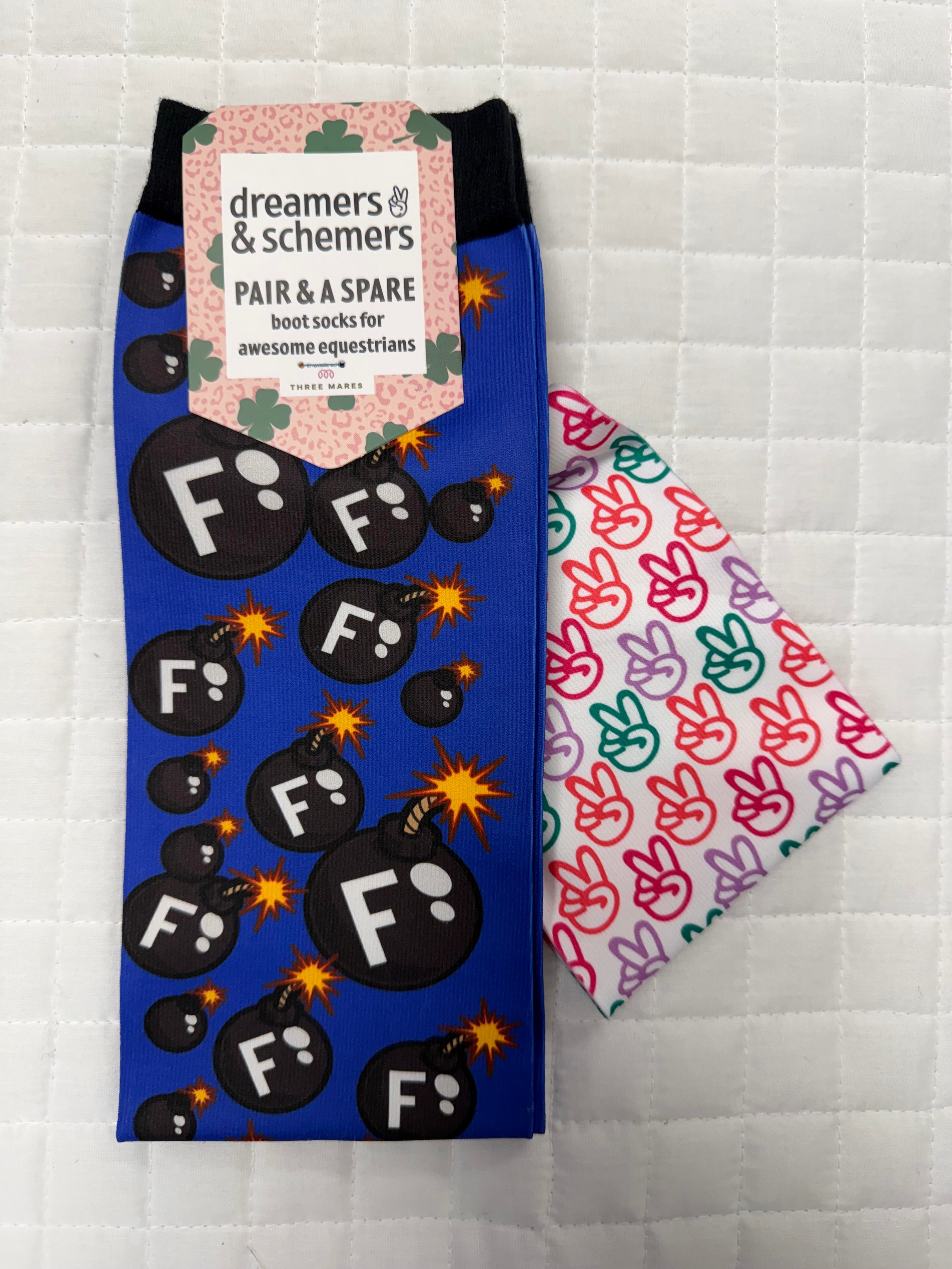 Dreamers & Schemers Pair & A Spare Boot Socks Group 2