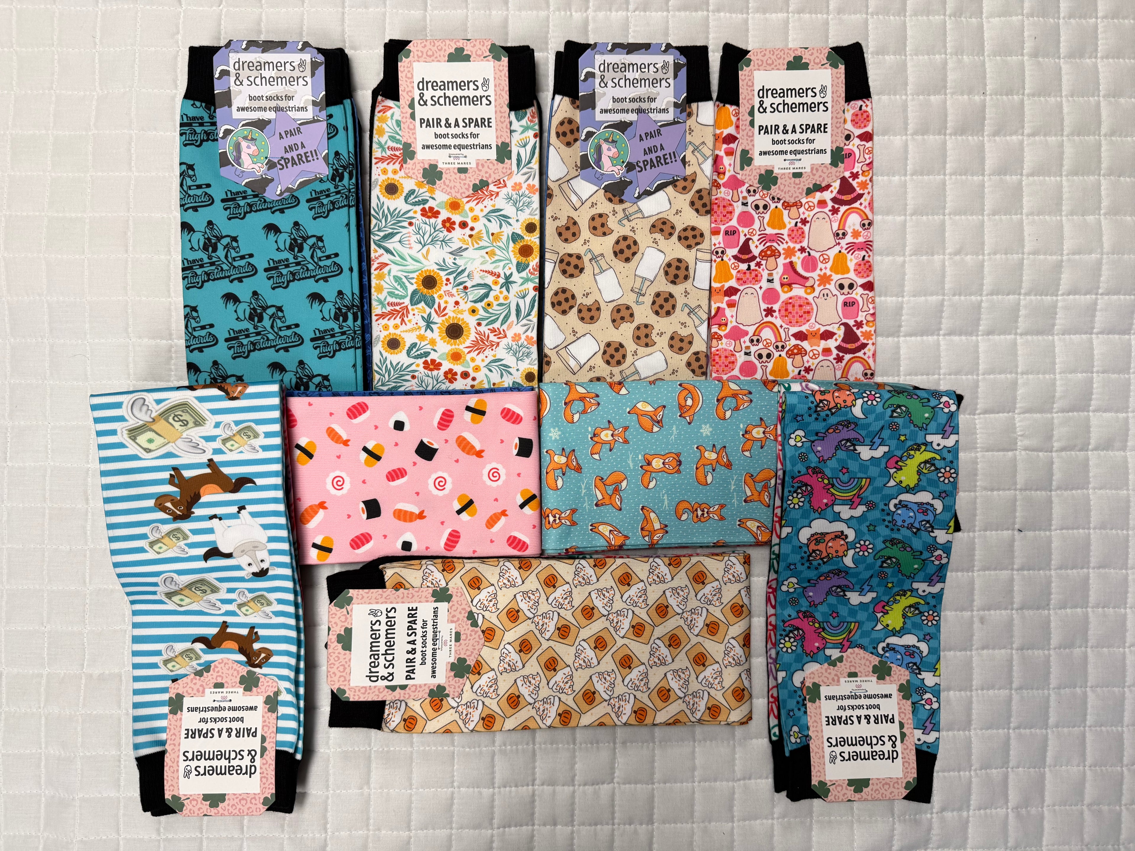 Dreamers & Schemers Pair & A Spare Boot Socks Group 1