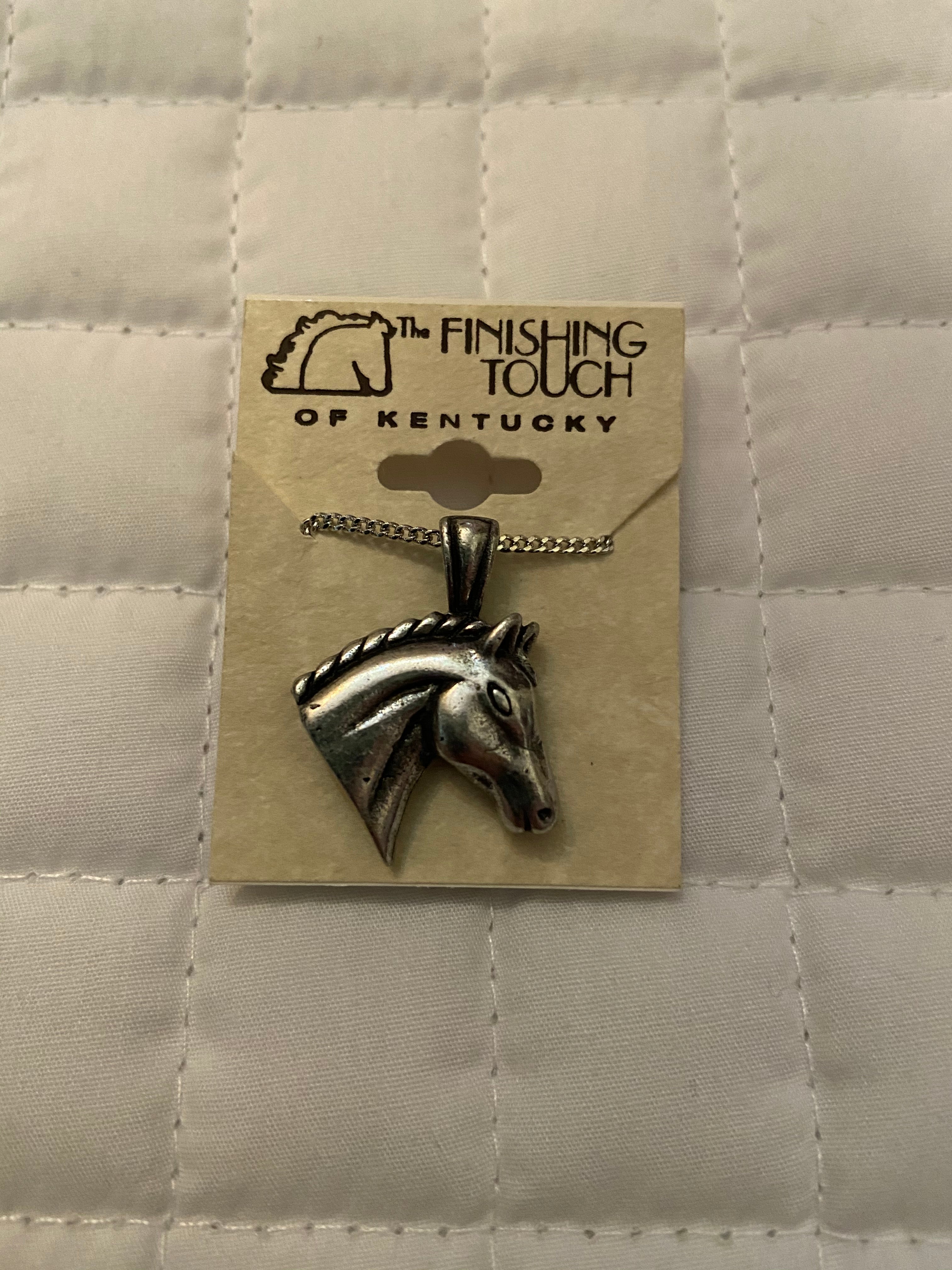 Silver Horsehead Braided Mane Necklace