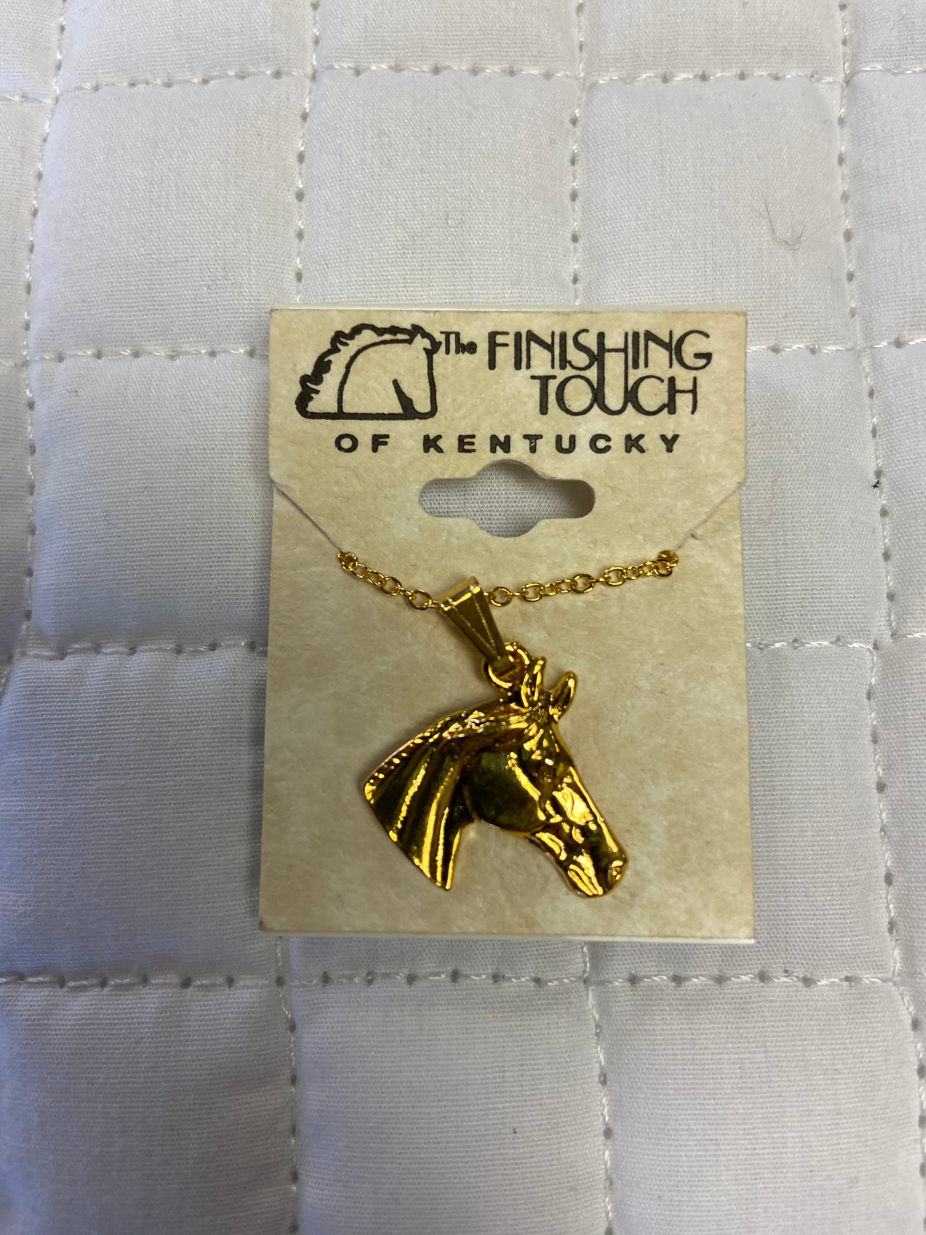 Gold Big Horsehead Necklace