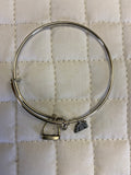Silver Bangle Stirrup Bracelet
