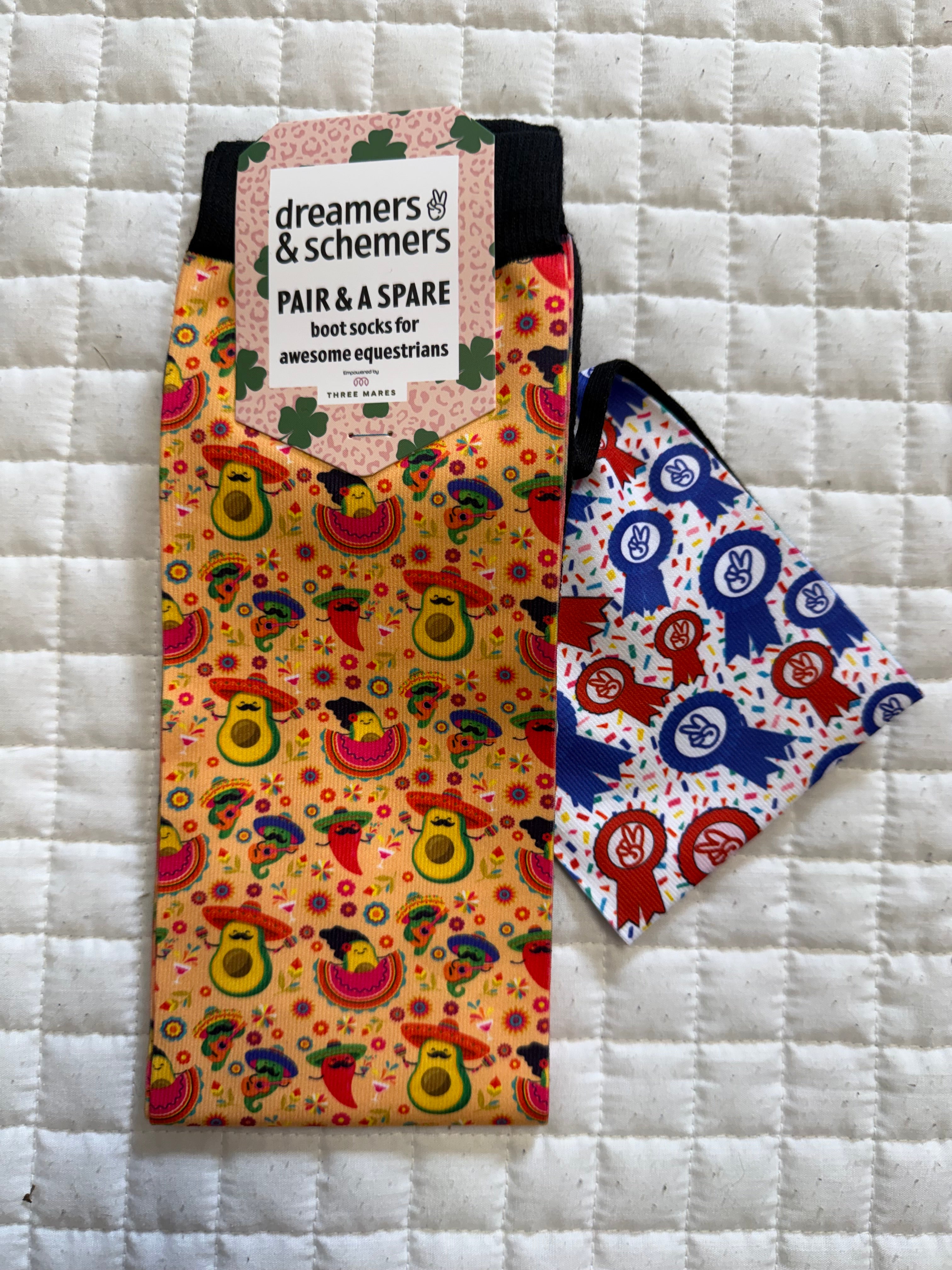 Dreamers & Schemers Pair & A Spare Boot Socks Group 6