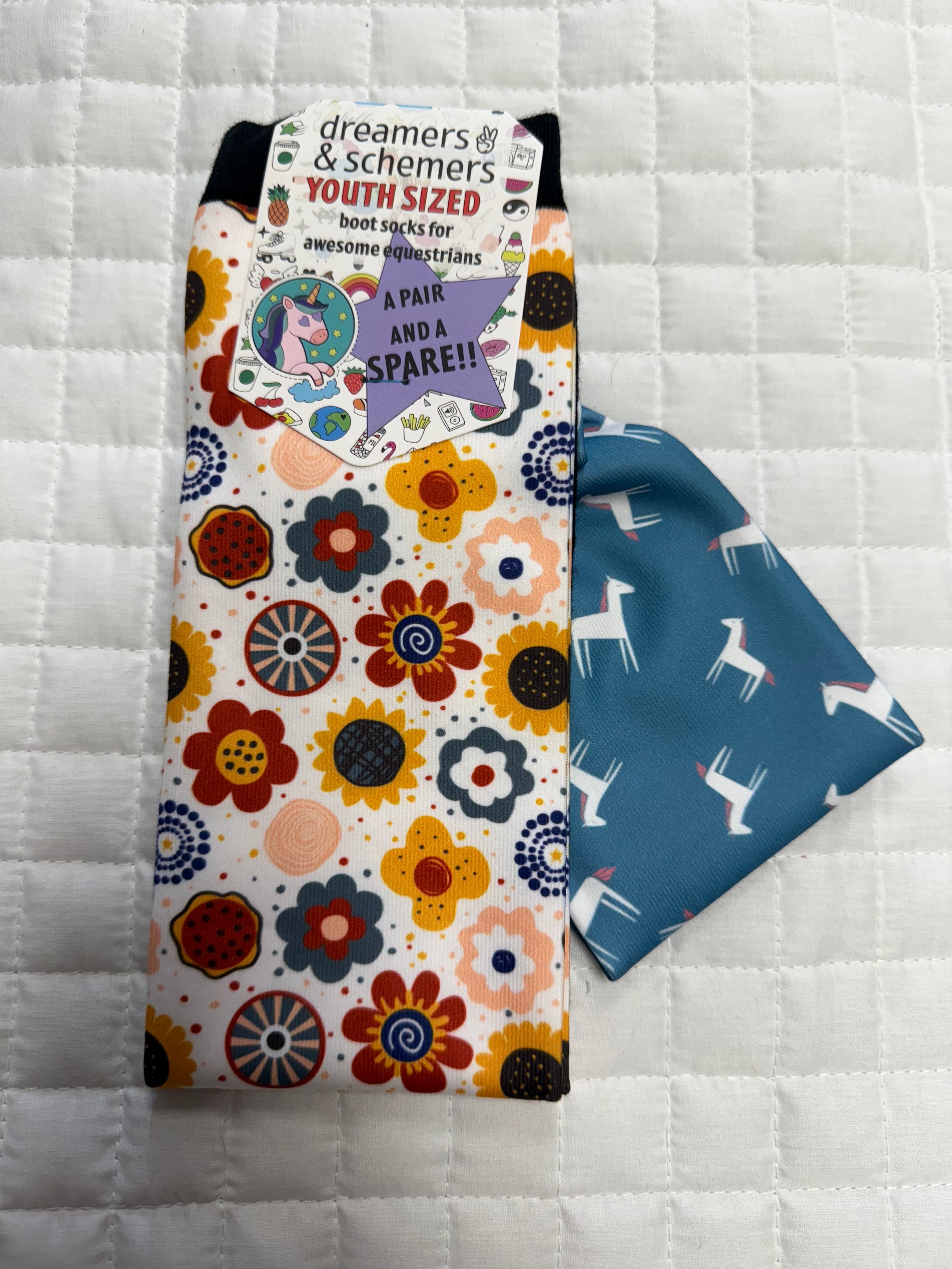 *SALE* Dreamers & Schemers YOUTH Boot Socks